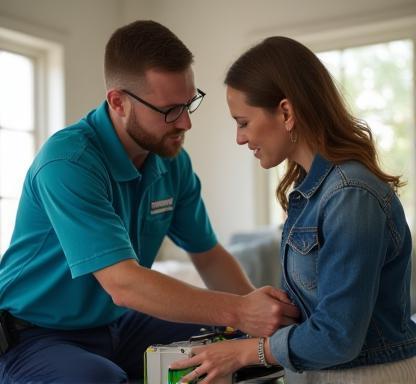 Technicien Répar’Electro chez un client